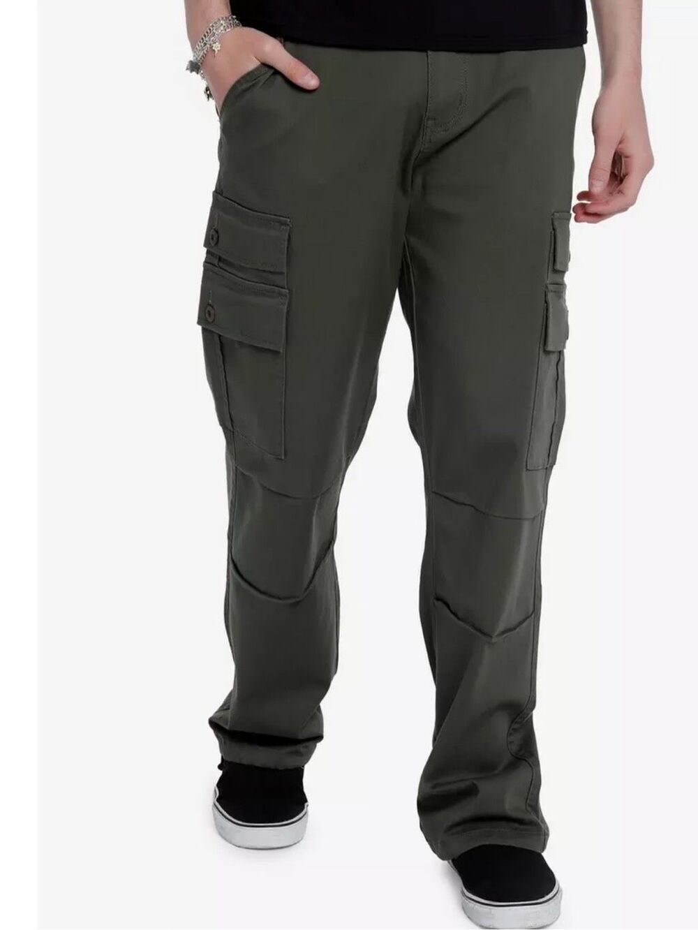 Hot Topic Green Cargo Utility Pants Nwot Size Small
